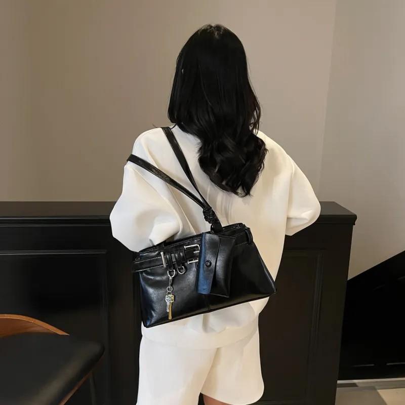 XIANGSU PU Shoulder Bag Regular Women's White/Silver/Black/Blue/Pink-15