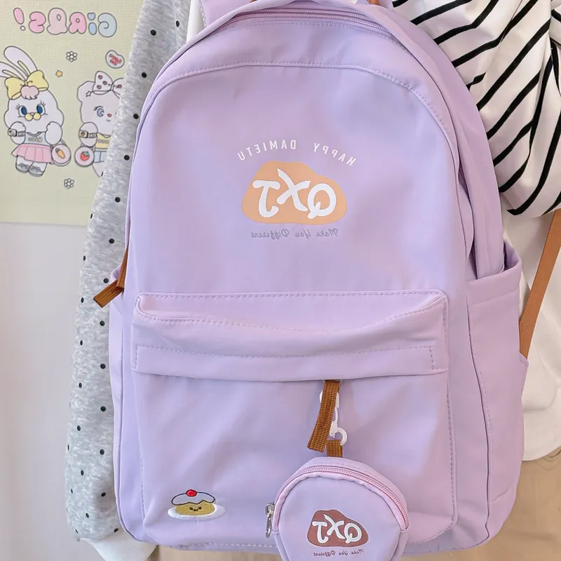 XIANGSU Nylon Fabric Backpack Women's Multicolor-18