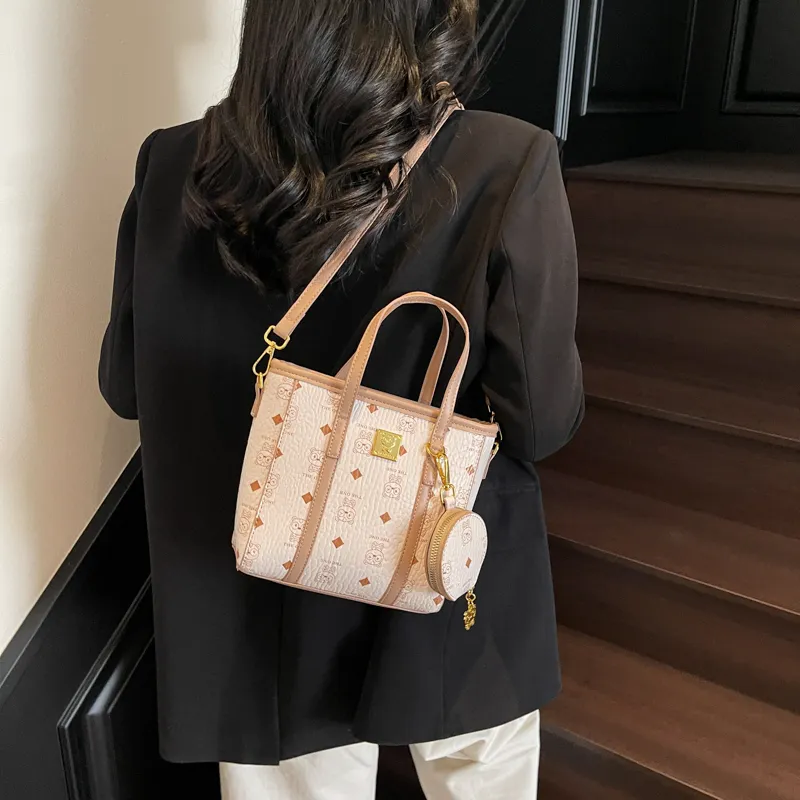 XIANGSU PU Handbag Shoulder Bag Crossbody Bag Women's Pink/Ecru/Brown-10