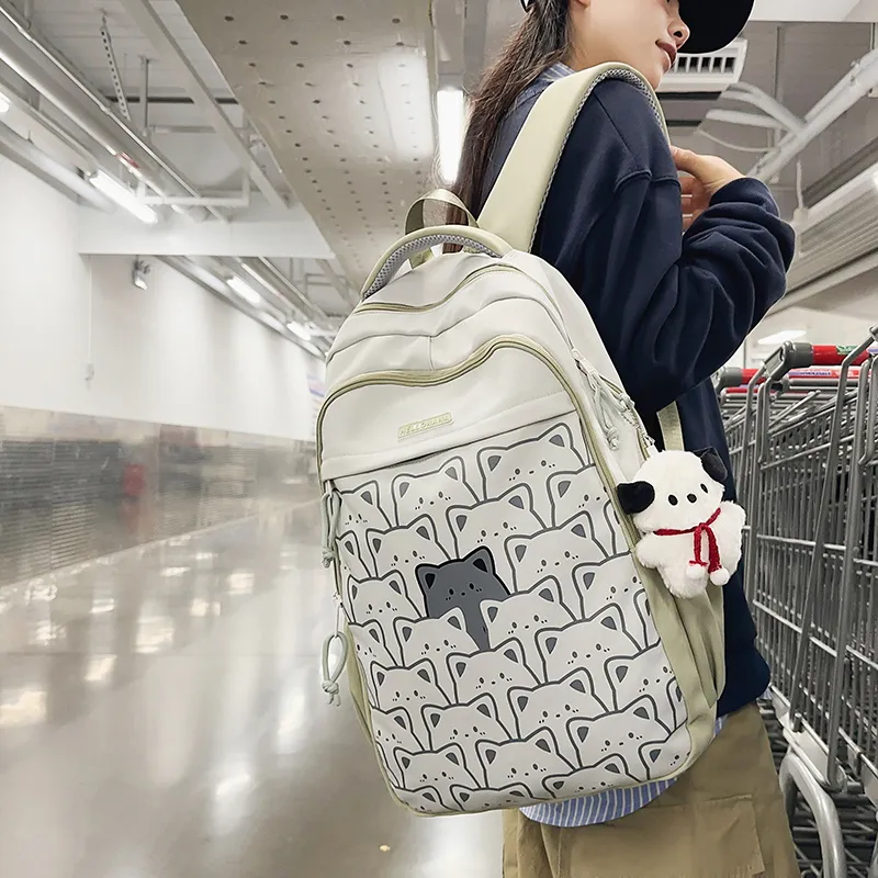 XIANGSU Nylon Backpack Regular Unisex Multicolor-7