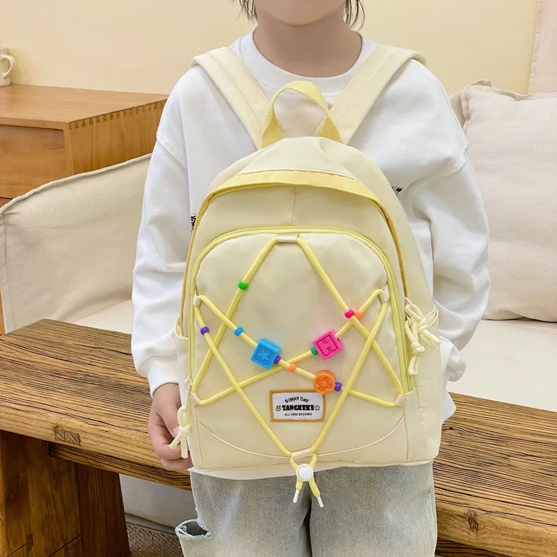 XIANGSU Nylon Backpack Unisex Light Blue/Beige/Pink/Purple/Dark Blue-8