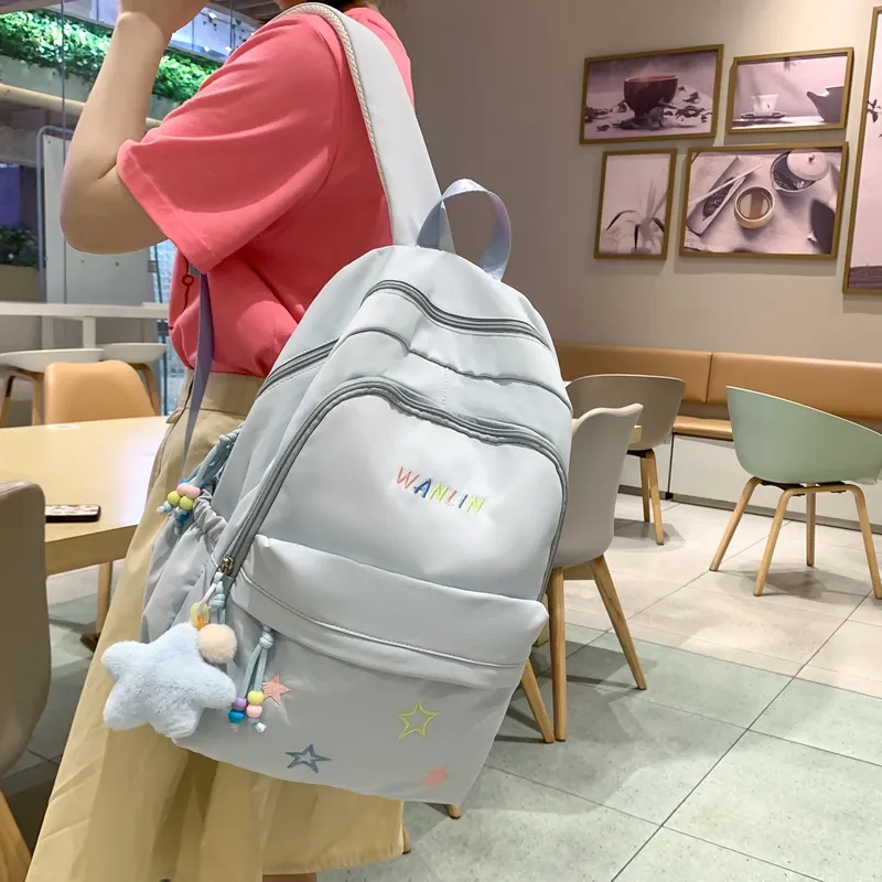 XIANGSU Nylon Backpack Unisex Multicolor-12