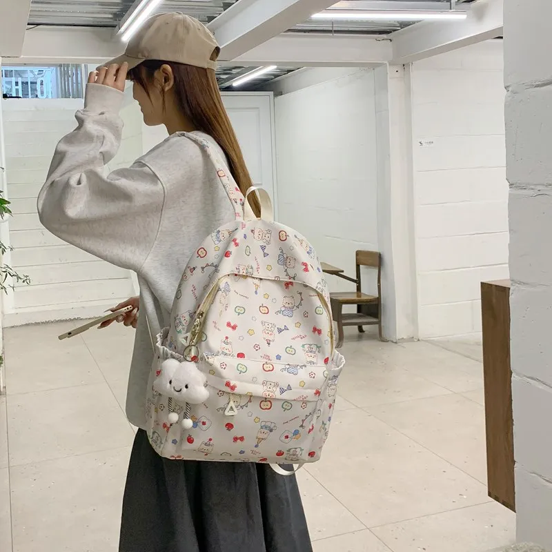 XIANGSU Nylon Backpack Regular Women's Multicolor-9