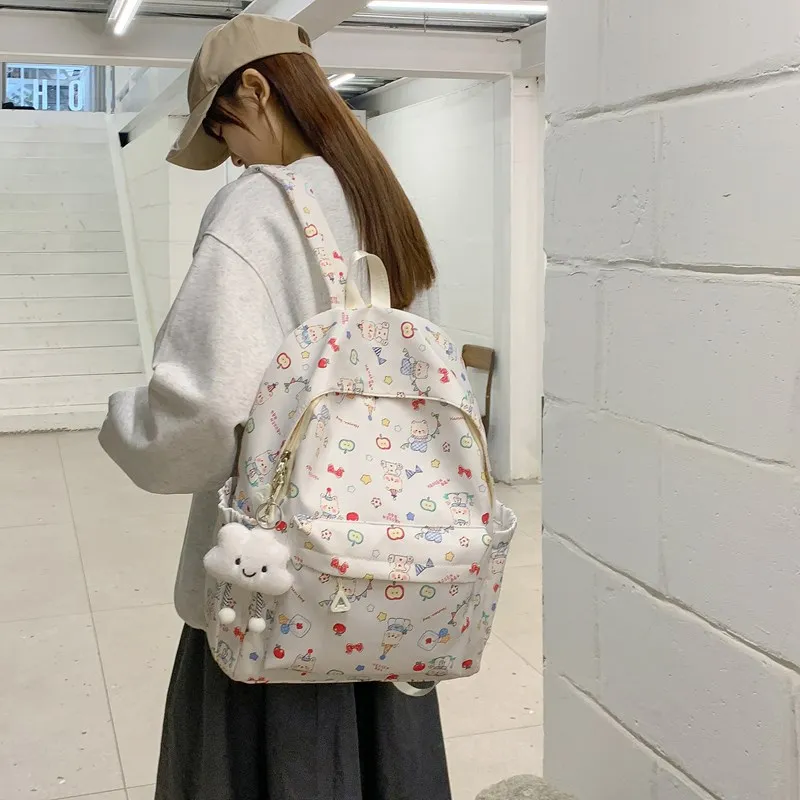 XIANGSU Nylon Backpack Regular Women's Multicolor-8
