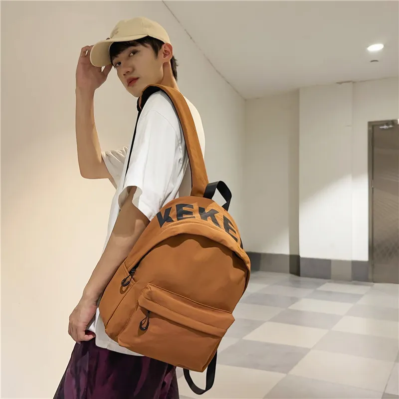 XIANGSU Nylon Backpack Unisex White/Black/Orange/Green/Purple-13