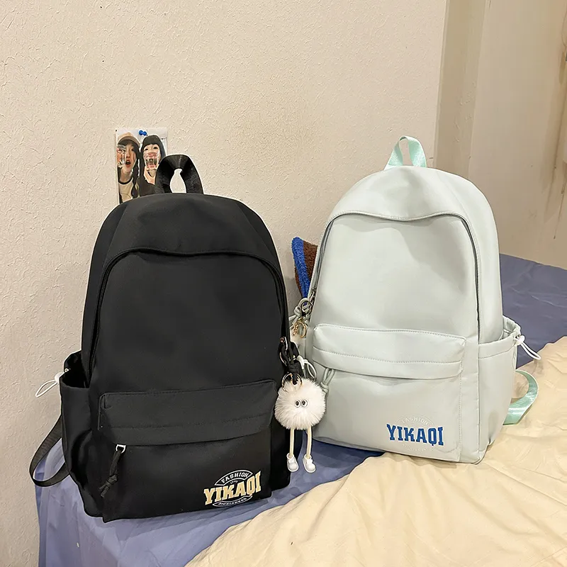 XIANGSU Nylon Backpack Unisex White/Red/Blue/Pink/Black-22