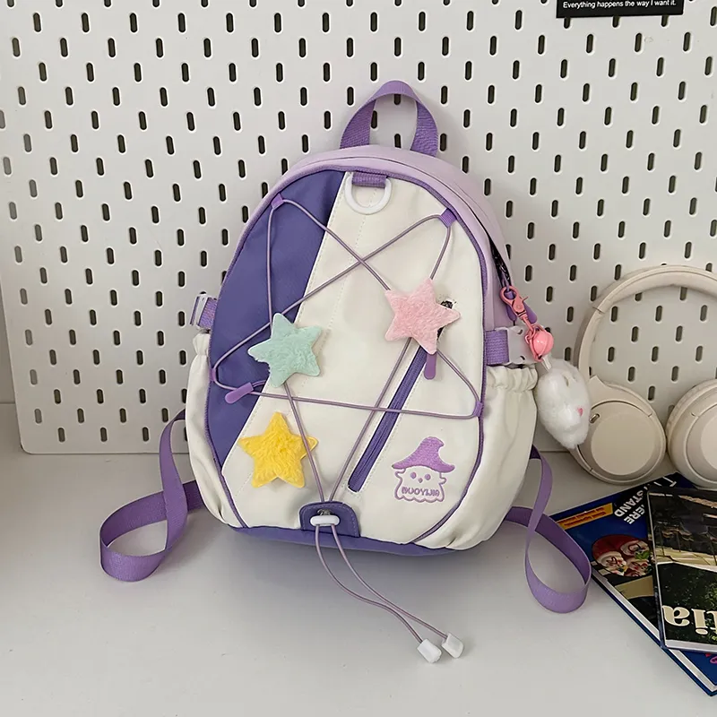 XIANGSU Nylon Backpack Large Size Unisex Multicolor-20