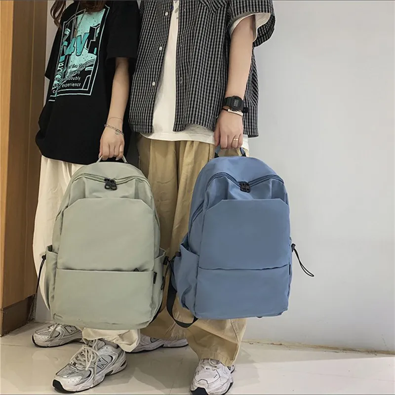 XIANGSU Nylon Backpack Unisex White/Black/Blue/Green-13