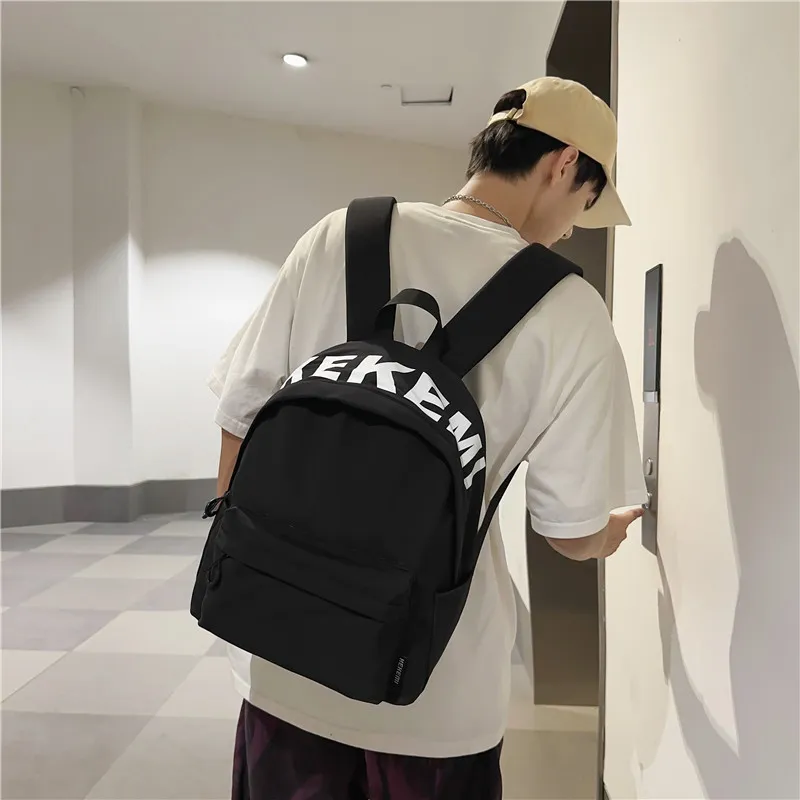 XIANGSU Nylon Backpack Unisex White/Black/Orange/Green/Purple-7
