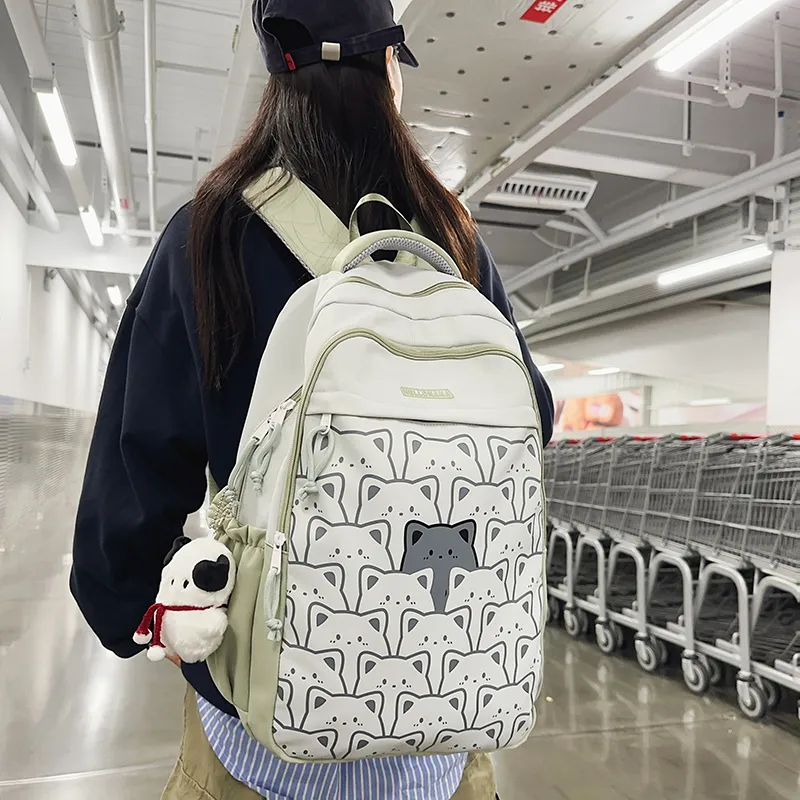 XIANGSU Nylon Backpack Regular Unisex Multicolor-8