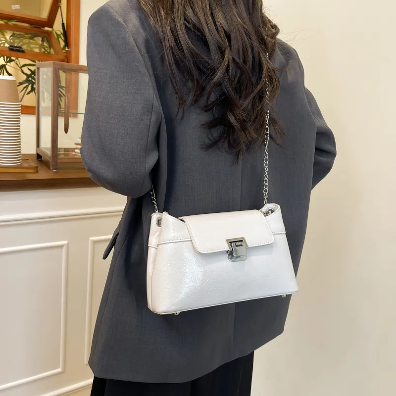 XIANGSU PU Shoulder Bag Women's Ecru/Silver/Black/Red/Pink/Brown-5