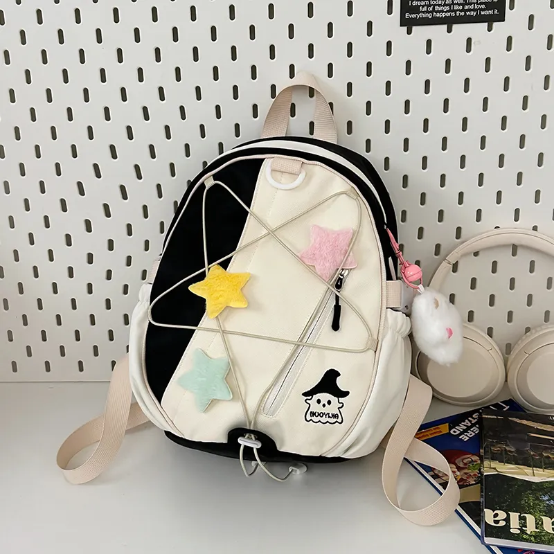 XIANGSU Nylon Backpack Large Size Unisex Multicolor-39
