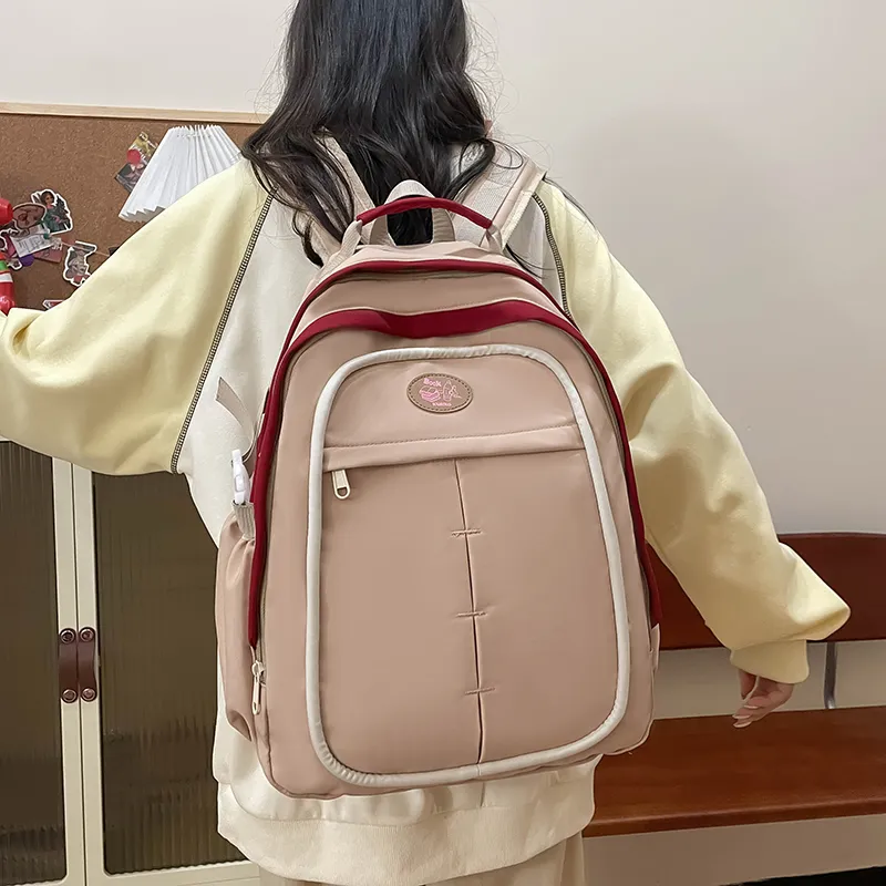 XIANGSU Nylon Backpack Women's Yellow/Pink/White/Black-8