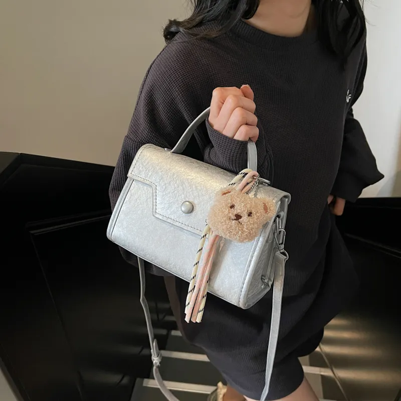 XIANGSU PU Handbag Women's White/Silver/Black/Yellow/Pink-7