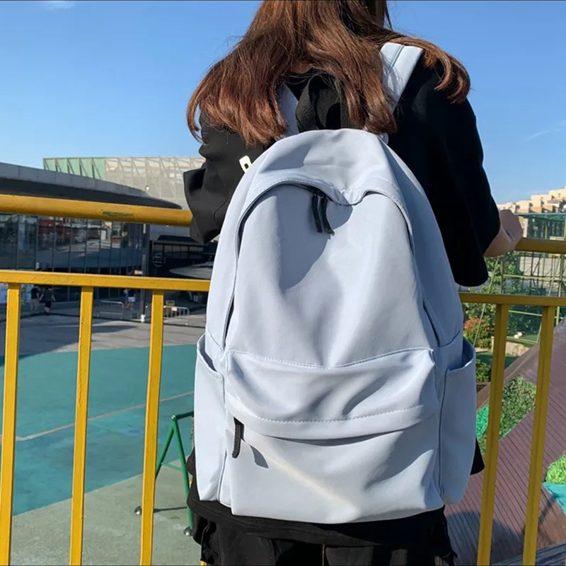 XIANGSU Nylon Backpack Unisex Red/White/Blue/Black-11
