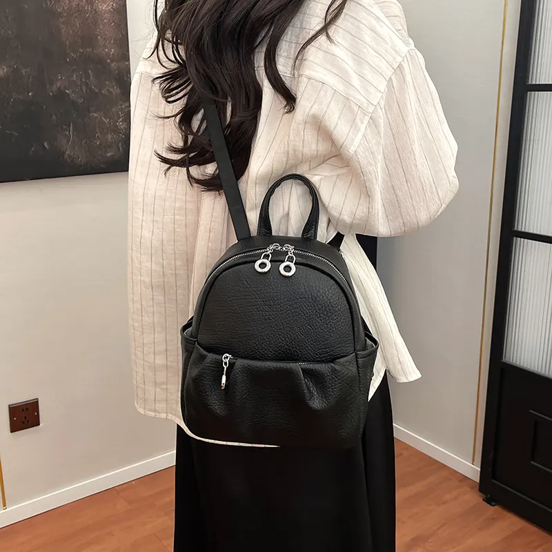 XIANGSU PU Backpack Women's Elephant Gray/Black/Khaki/Ecru-13