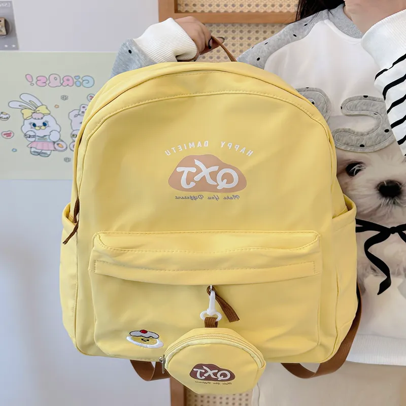 XIANGSU Nylon Fabric Backpack Women's Multicolor-12