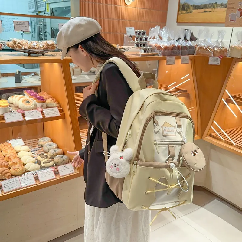 XIANGSU Nylon With PVC Backpack Women's Multicolor-7