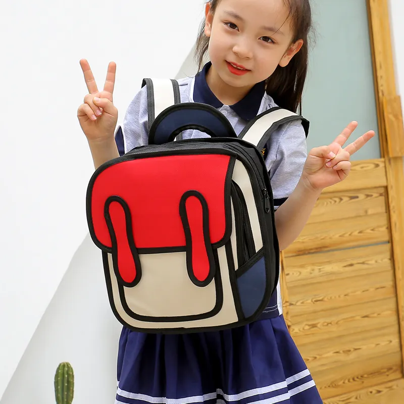 XIANGSU Nylon Backpack Women's Blue/Green/Red-12