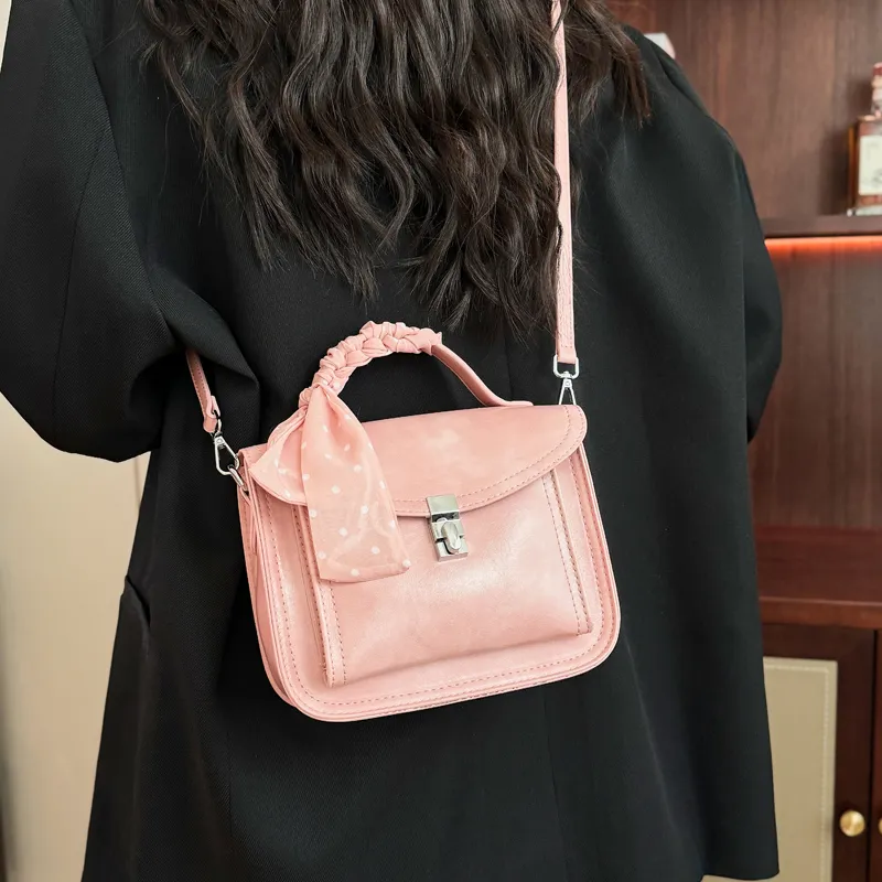 XIANGSU PU One Shoulder Handbags Women's White/Pink/Black/Silver-9