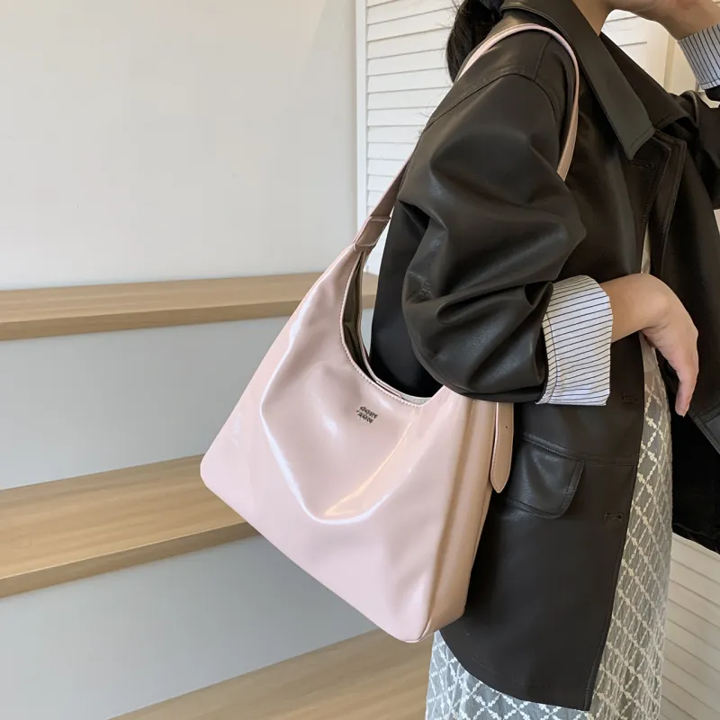 XIANGSU Pu Shoulder Bag Women's White/Silver/Black/Pink-20