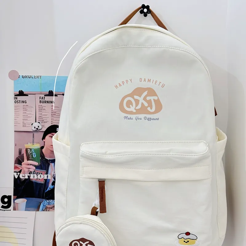 XIANGSU Nylon Fabric Backpack Women's Multicolor-4