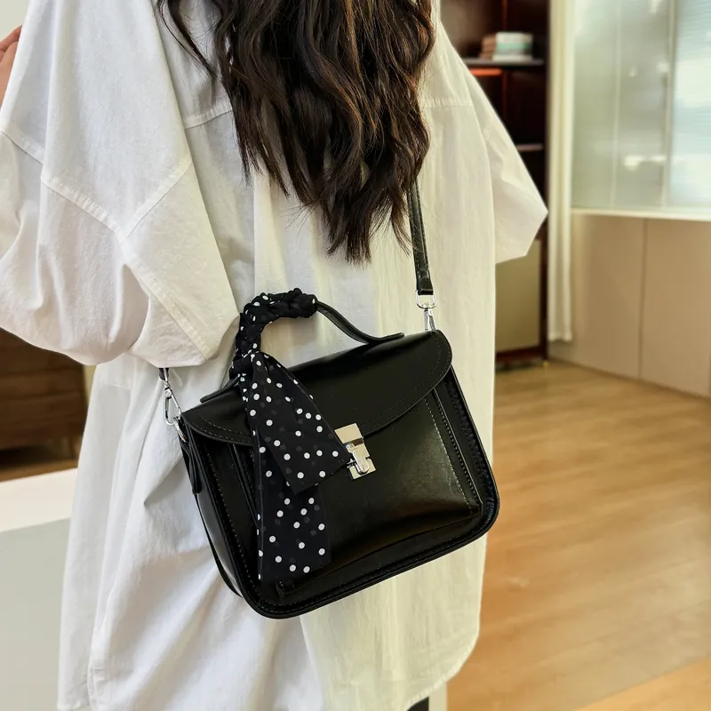 XIANGSU PU One Shoulder Handbags Women's White/Pink/Black/Silver-14