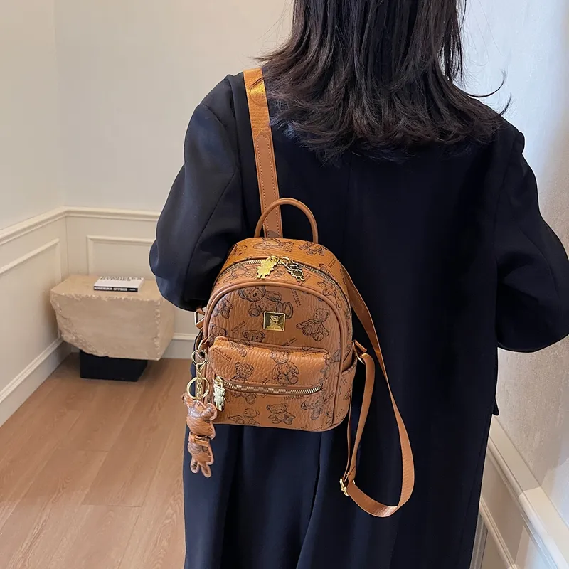 XIANGSU PU Backpack Women's Ecru/Pink/Black/Brown-21