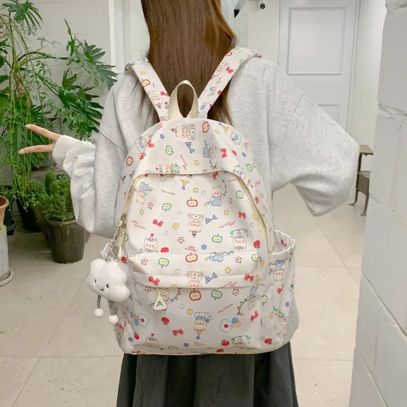 XIANGSU Nylon Backpack Regular Women's Multicolor-7