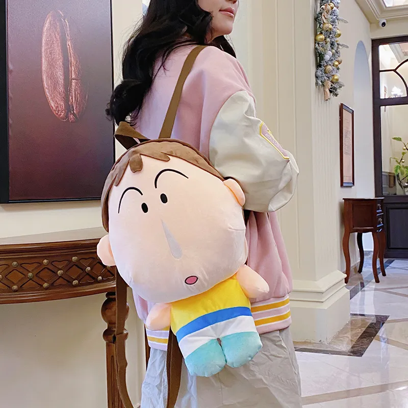 XIANGSU Plush Backpack Unisex Skin/White-3