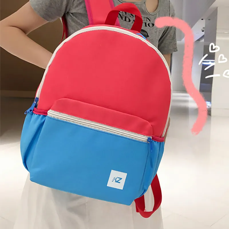 XIANGSU Nylon Backpack Women's Blue & Yellow/Pink & Blue/Pink/Red-7