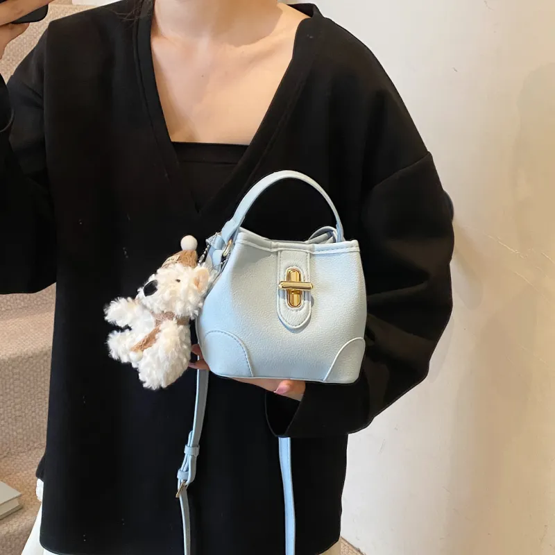 XIANGSU PU Crossbody One Shoulder Handbag Women's White/Black/Yellow/Blue-22