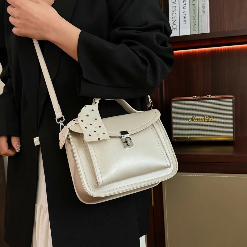 XIANGSU PU One Shoulder Handbags Women's White/Pink/Black/Silver-2