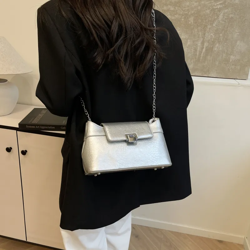 XIANGSU PU Shoulder Bag Women's Ecru/Silver/Black/Red/Pink/Brown-10