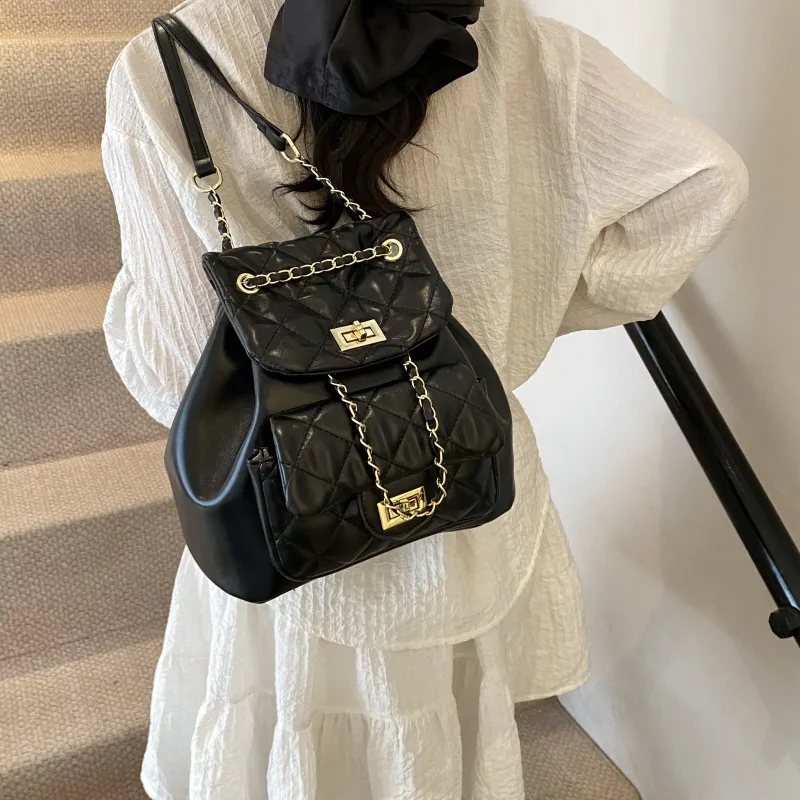 XIANGSU PU Backpack Women's White/Black/Red/Pink-4