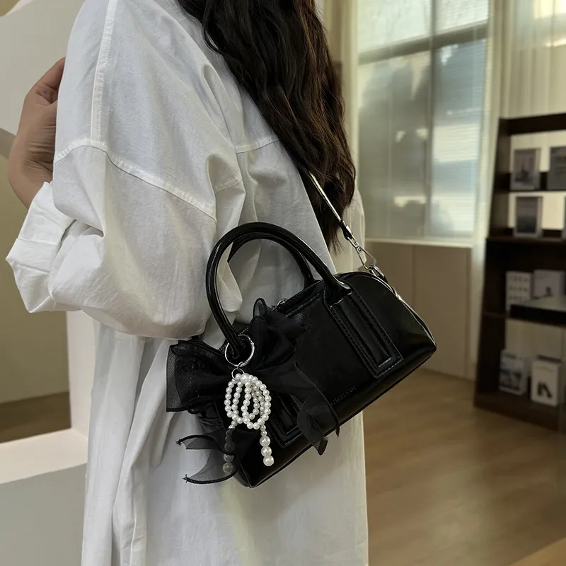 XIANGSU PU One Shoulder Handbags Women's Pink/Black/White/Silver-11