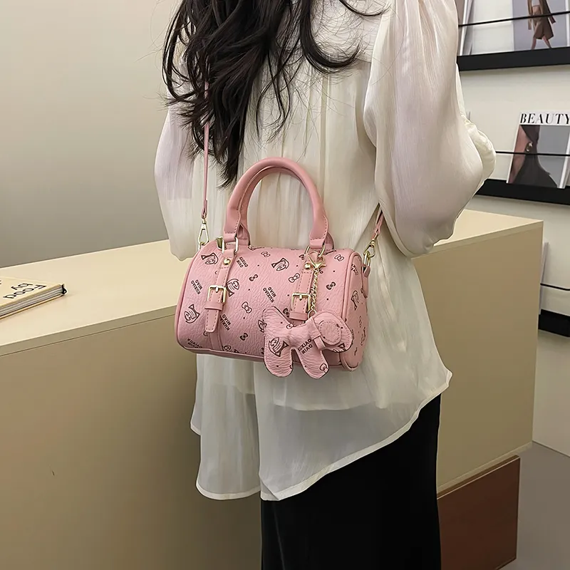 XIANGSU PU Boston Bag, One Shoulder Handbag Regular Women's Multicolor-21