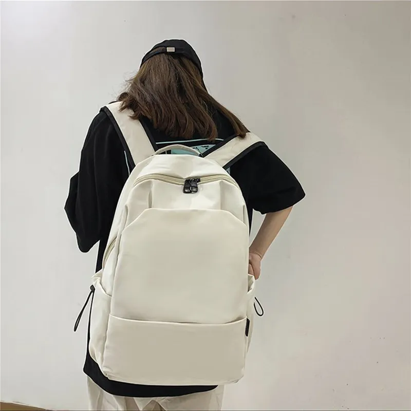 XIANGSU Nylon Backpack Unisex White/Black/Blue/Green-3