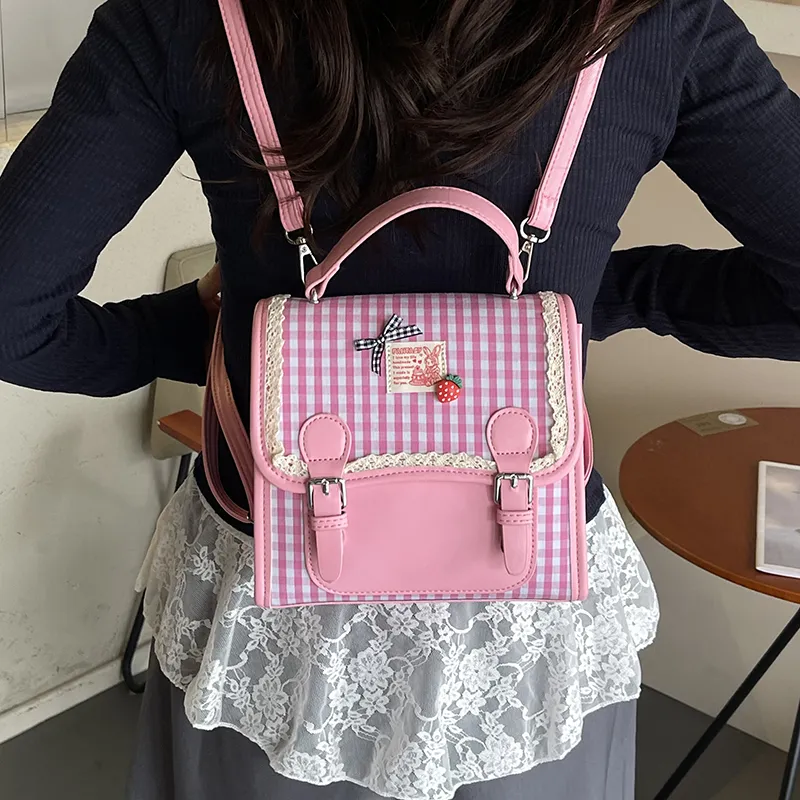 XIANGSU PU Backpack Women's Multicolor-9