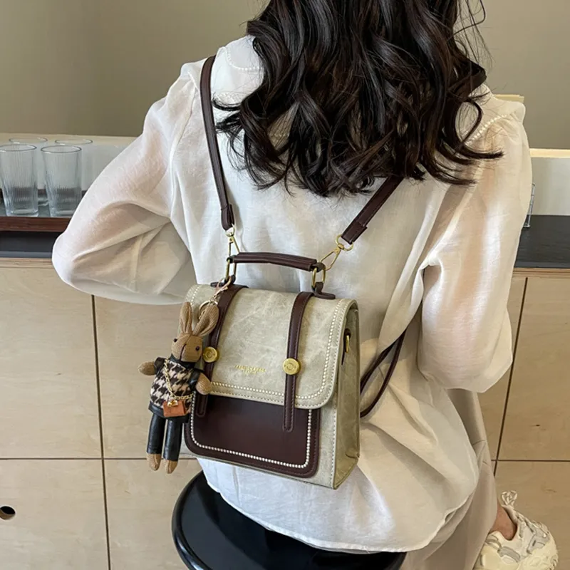 XIANGSU PU Backpack Women's Multicolor-12