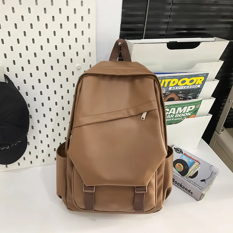 XIANGSU PU Backpack Unisex White/Black/Gray/Brown-21