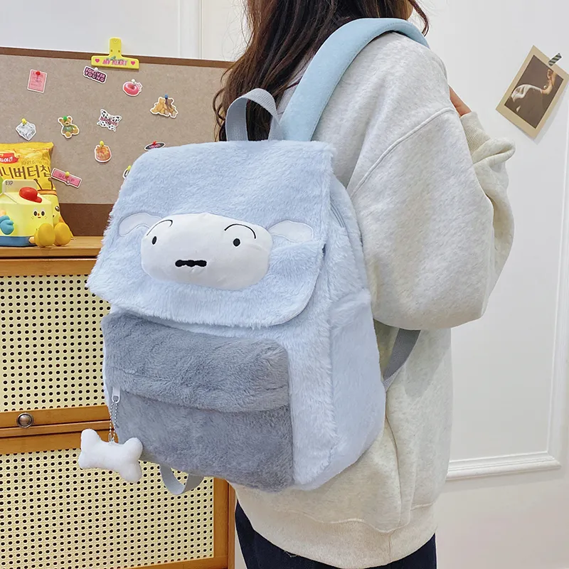 XIANGSU Plush Backpack Regular Women's Multicolor-5