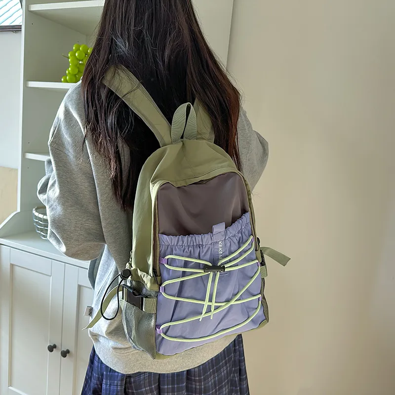 XIANGSU Nylon Backpack Unisex Multicolor-6