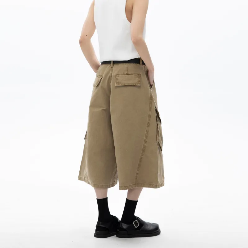American Vintage Workwear Multi Pocket 100% Cotton Casual Shorts Unisex-9