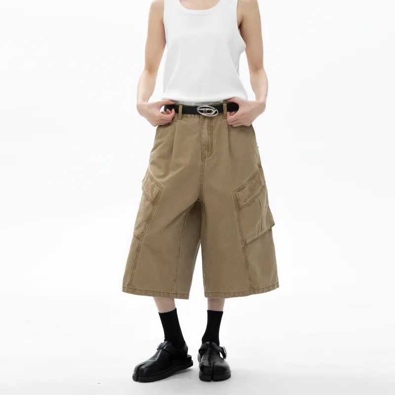 American Vintage Workwear Multi Pocket 100% Cotton Casual Shorts Unisex-8