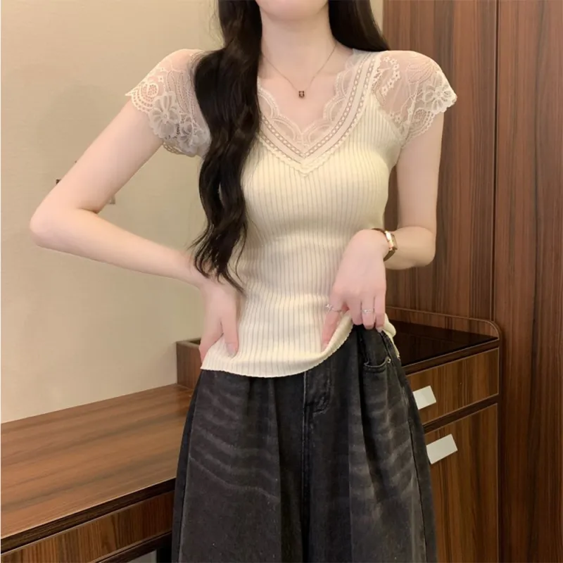 ERIRI Flutter Sleeve T Shirt Women's-5