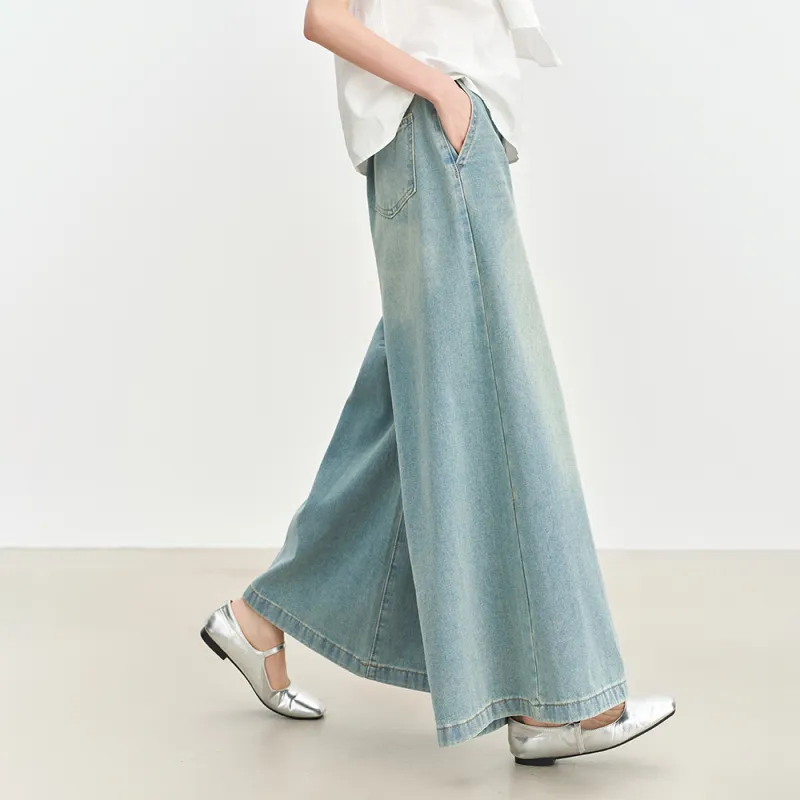 ERIRI Jeans Women's Light Denim Blue-4
