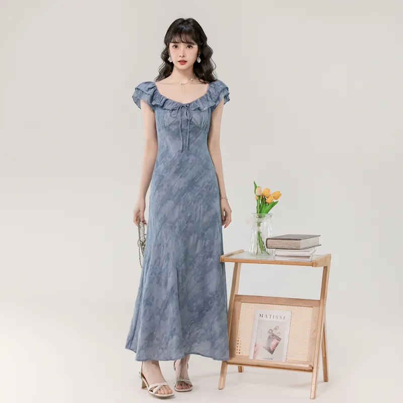 ERIRI Sleeveless Dresses Women's Dusty Blue-1