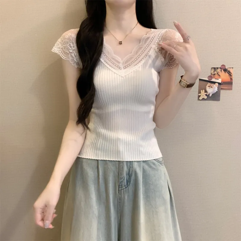 ERIRI Flutter Sleeve T Shirt Women's-2