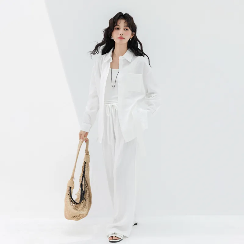 ERIRI Shirts Women's White-2